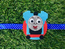 Load image into Gallery viewer, Blue Train | Handmade Magnetic Felt Rakhi