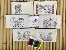 Load image into Gallery viewer, DIY Stationary Pouch Kit | Many Themes | Colour-it-Yourself