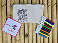 Load image into Gallery viewer, DIY Stationary Pouch Kit | Many Themes | Colour-it-Yourself