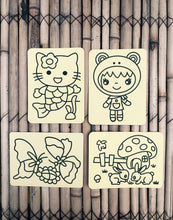 Load image into Gallery viewer, DIY Sand Art Kit: Set for 4 Cards and Coloured Sand in a Pouch