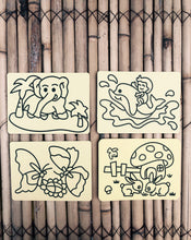 Load image into Gallery viewer, DIY Sand Art Kit: Set for 4 Cards and Coloured Sand in a Pouch
