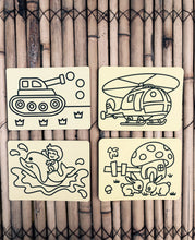 Load image into Gallery viewer, DIY Sand Art Kit: Set for 4 Cards and Coloured Sand in a Pouch