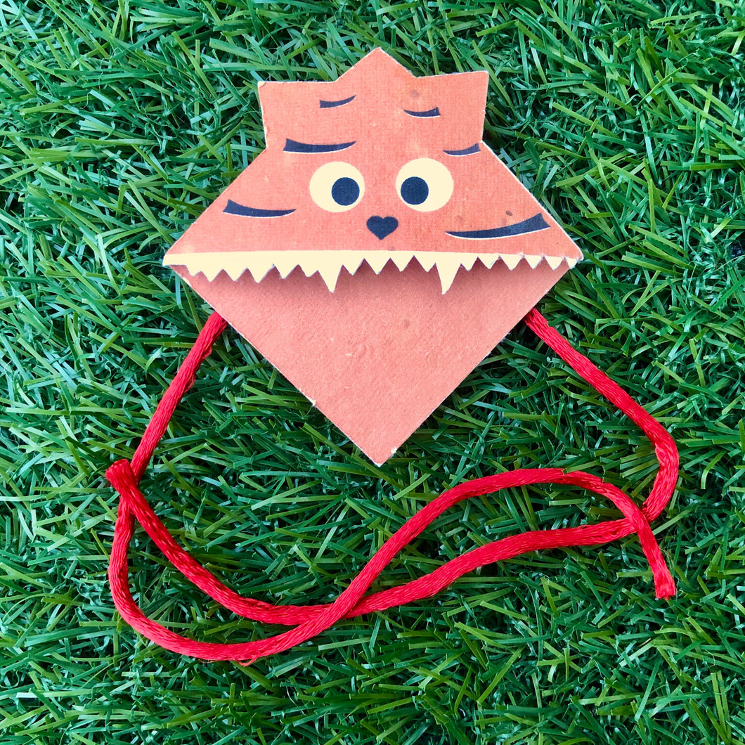 Tiger :Kids 3-in-1 Bookmark Plantable Rakhi