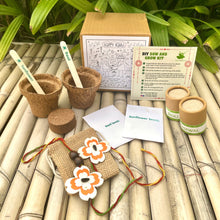 Load image into Gallery viewer, Bhaiya Bhabhi Seed Paper Rakhi Set: Rakhi with Seeds | Combo with a DIY Gardening Kit
